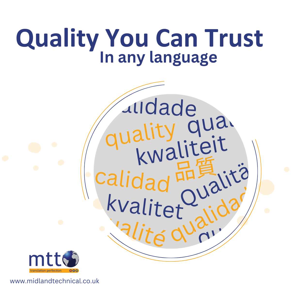 Quality you can trust, in any language
